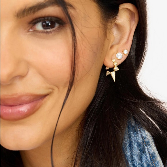 Gabriella Pavé Spiked Hoops - Melinda Maria - Picture 3 of 5